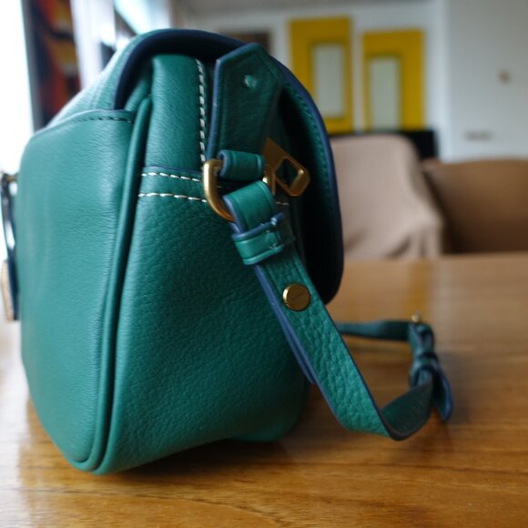 J.CREW Signet forest green leather bag crossbody - Picture 12 of 16
